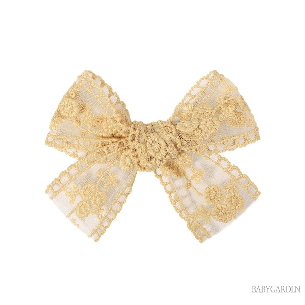 Kẹp Tóc Nơ Ren Dễ Thương Cho Bé Gái