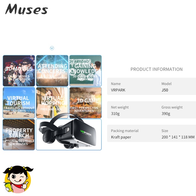 Kính Thực Tế Ảo 4k Kết Nối Bluetooth Không Dây Thông Minh