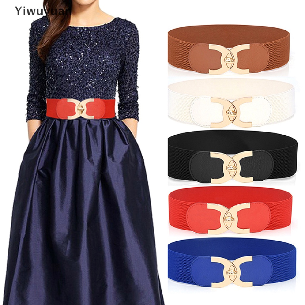&lt; Yiwuyuan &gt; Thắt Lưng Bản Rộng Co Giãn Có Khóa Cài Mùa Hè Cho Nữ Đang Giảm Giá
