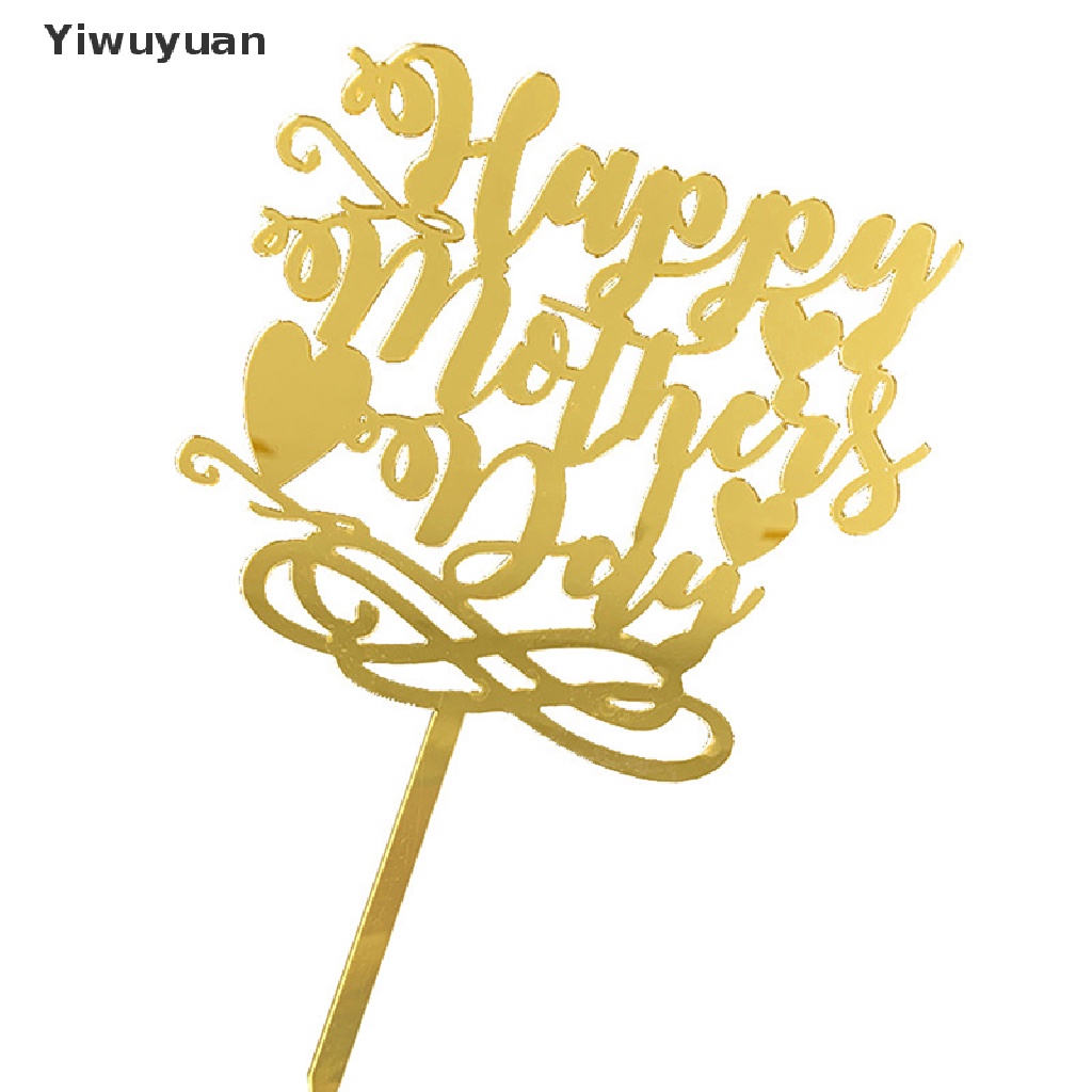 Topper Trang Trí Bánh Chữ Happy Mother 'S Day Bằng Acrylic