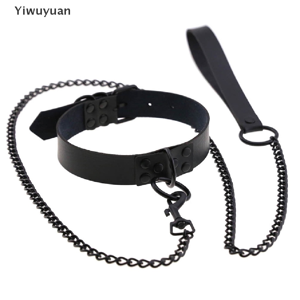 &lt; Yiwuyuan &gt; Vòng Cổ Choker Dây Xích Bằng Da Gợi Cảm Phong Cách Harajuku Punk Gothic Mới Cho Nam Và Nữ