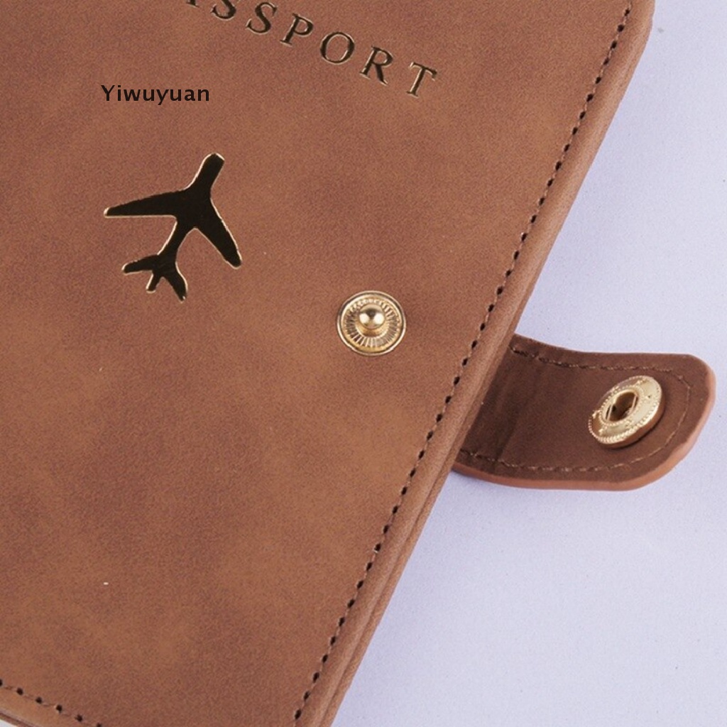 &lt; Yiwuyuan &gt; Ví Da Đựng Hộ Chiếu / Thẻ Tín Dụng Du Lịch Chống Thấm Nước Dễ Thương Pa Đang
