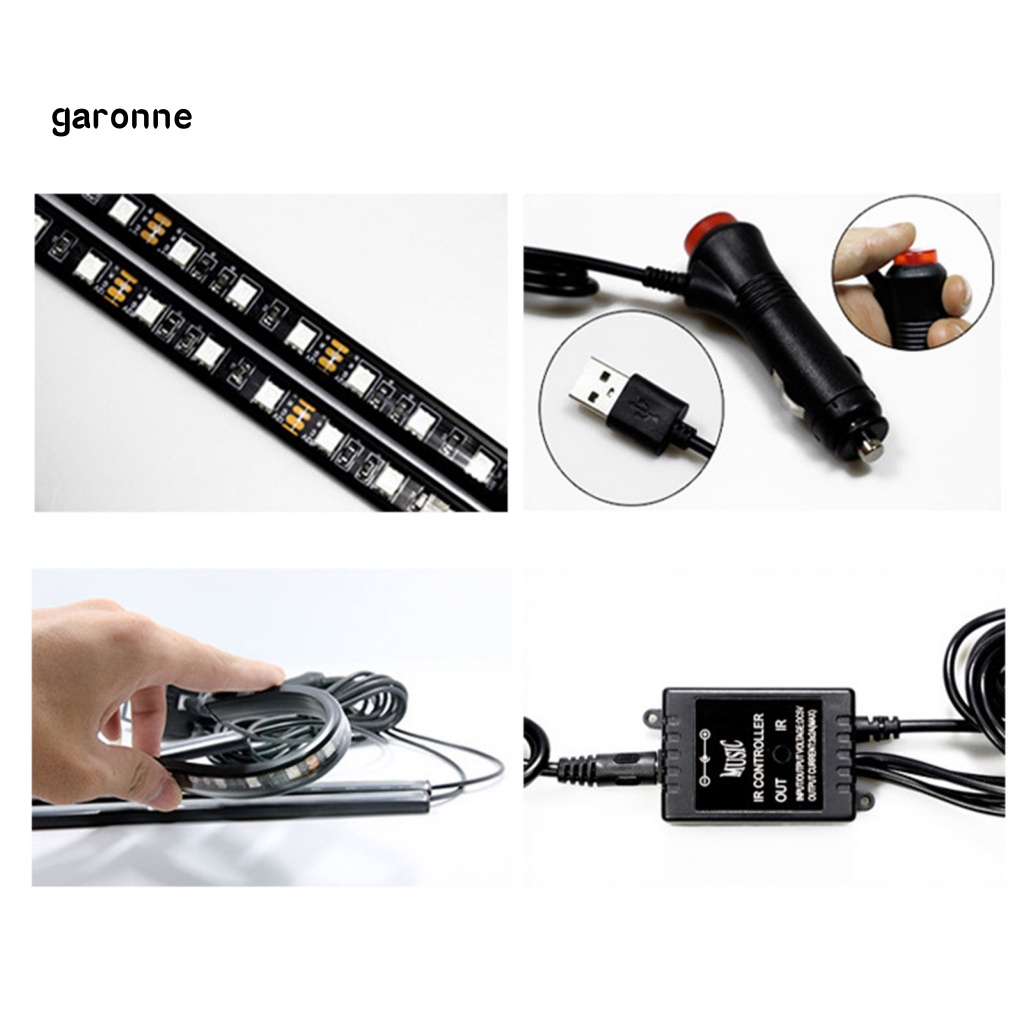 Dải Đèn LED Nhiều Màu Độ Sáng Cao Dễ Lắp Đặt Trang Trí Xe Hơi