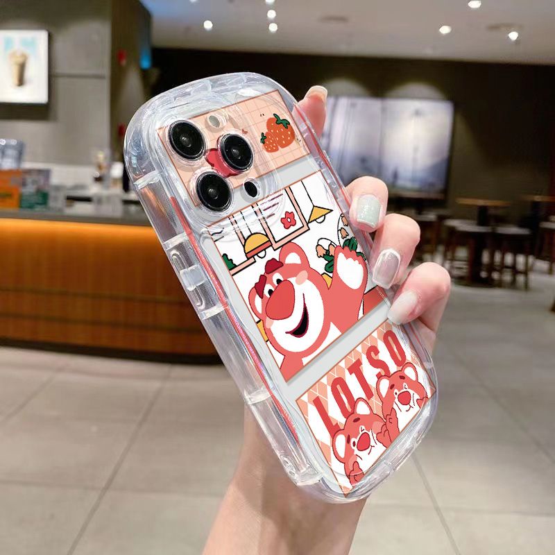 ✅Ốp Điện Thoại Mềm Trong Suốt Chống Sốc In Hình Gấu Dâu Tây Dễ Thương Cho Iphone 8p7 1211 promaxxs 13 14 xr J9Ohm