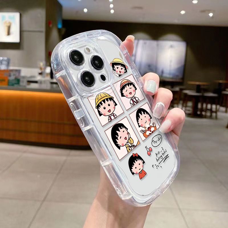 ✅Ốp Điện Thoại Dẻo Trong Suốt Họa Tiết Hoạt Hình Maruko Dễ Thương Chống Sốc Cho iPhone14 8pxr12 / 13711 Promaxxs