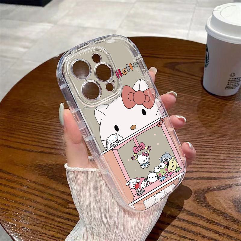 ✅Ốp Điện Thoại Mềm Trong Suốt Chống Sốc In Hình Mèo Hello Kitty Cho Iphone xr8p / 7 / 1213xs / 14 promax 11 KXTH