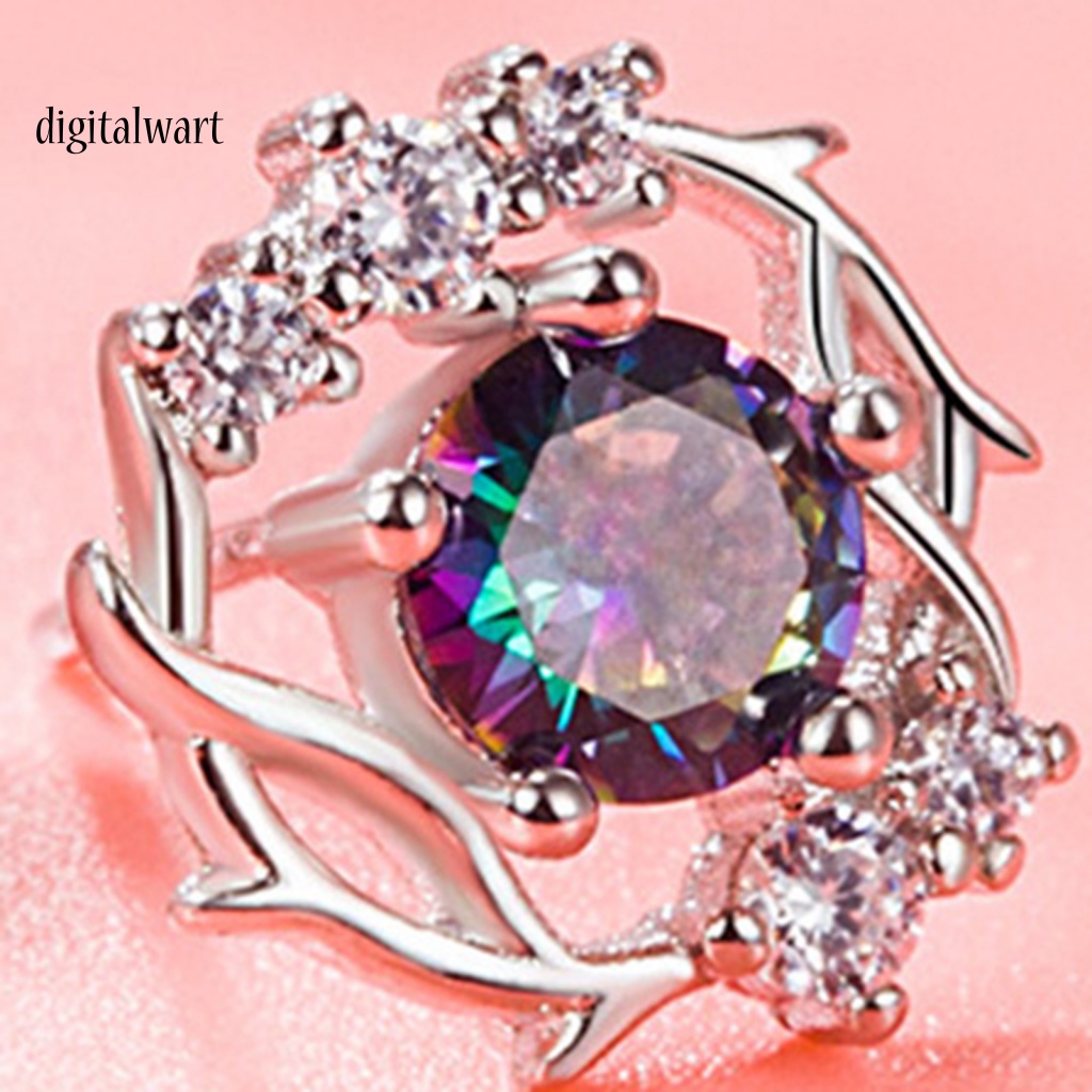 Kỹ Thuật Số| 1 Đôi Bông Tai Hình Hoa Tuyết Đính Đá Nhiều Màu Không Gây Dị Ứng Thời Trang Cho Nữ