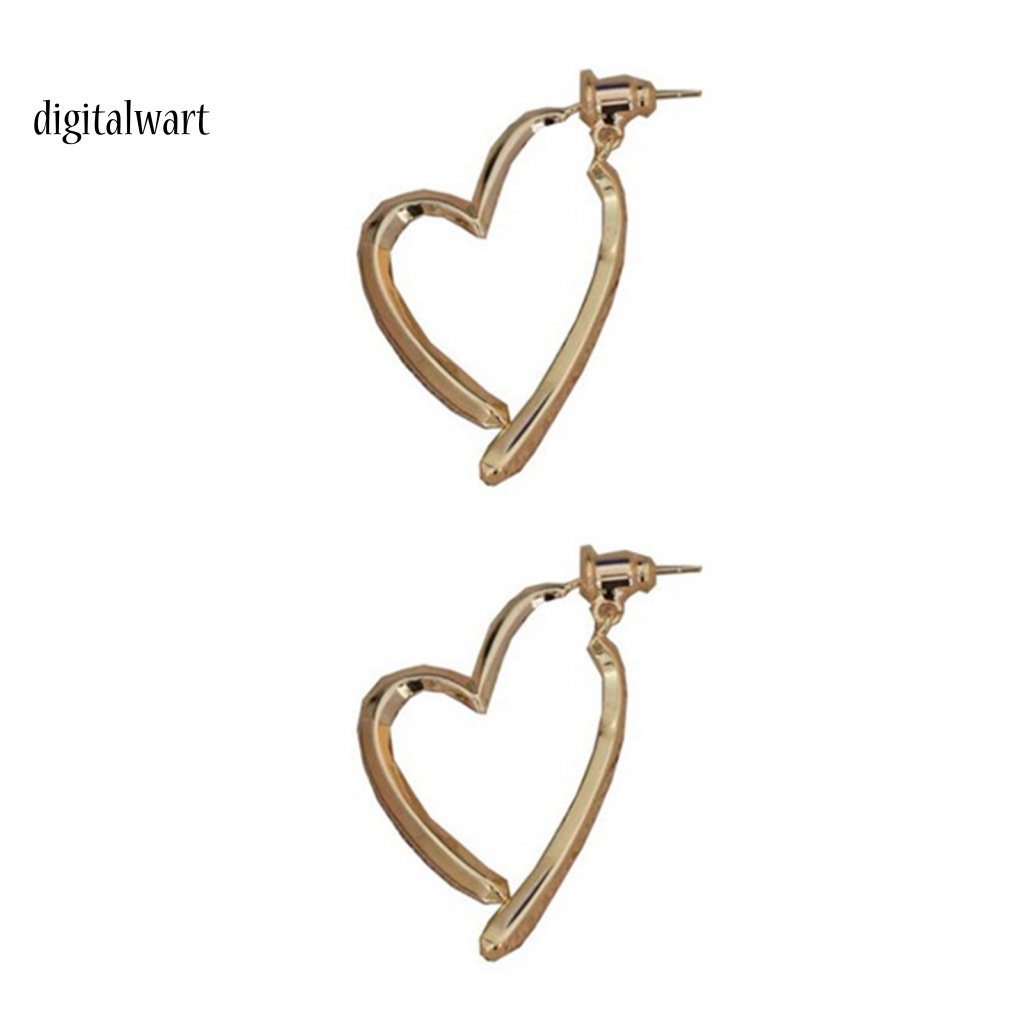 Kỹ Thuật Số| 1 Đôi Bông Tai Mạ Điện Hình Trái Tim Phong Cách Pháp Thời Trang Dành Cho Nữ