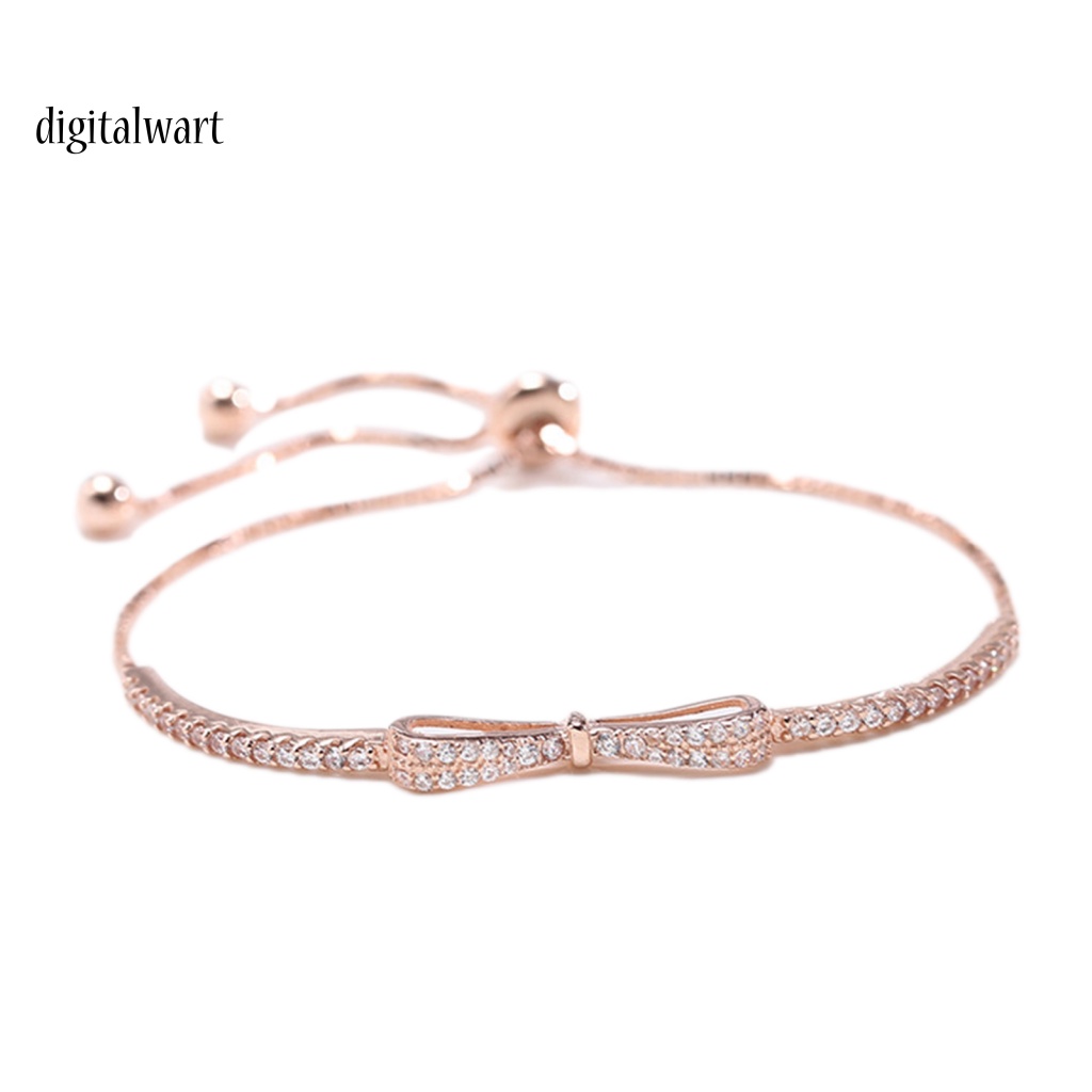 Kỹ Thuật Số| Vòng Tay Thắt Nơ Lấp Lánh Có Thể Điều Chỉnh Độc Đáo Cho Ngày Valentine