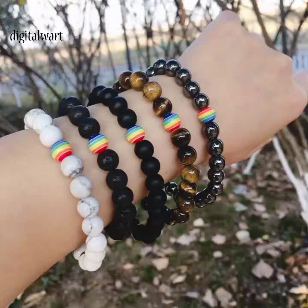 Kỹ Thuật Số| Vòng Tay Chuỗi Hạt Đá Tự Nhiên Siêu Nhẹ Co Giãn Handmade Thời Trang Cho Nam Và Nữ