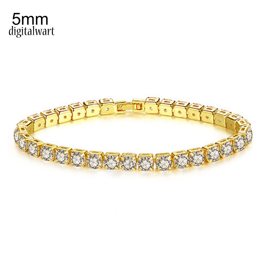Kỹ Thuật Số| Vòng Tay Mạ Bạc Đính Đá Zircon Lấp Lánh Thời Trang Dự Tiệc Cho Nữ