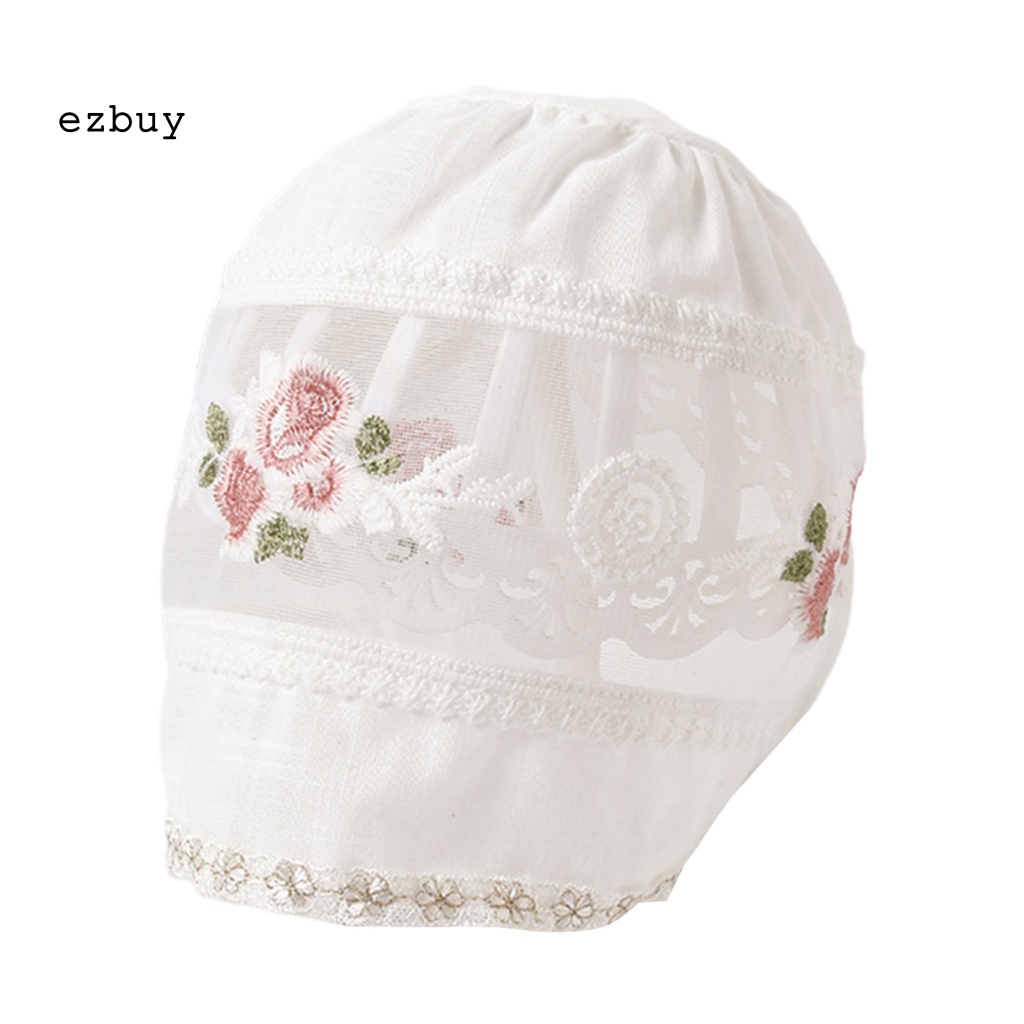 Mũ Lưỡi Trai Cotton Vành Mềm Mại Đính Hoa Hồng Phong Cách Hàn Quốc Cho Bé