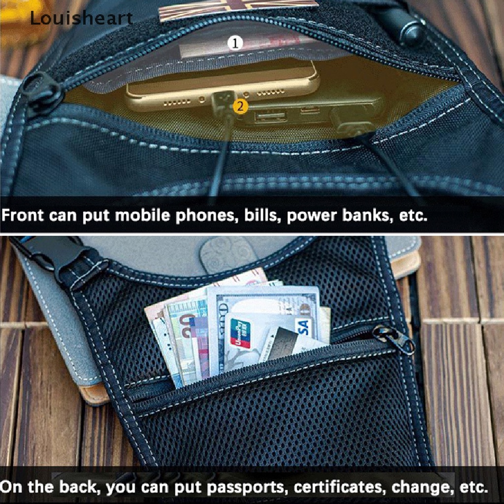 Túi Đeo Vai Louisheart Đựng Điện Thoại Chìa Khóa Chống Trộm Tiện Dụng Cho Nam