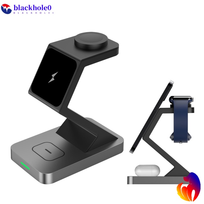 Đế Sạc Nhanh Không Dây 15w 3 Trong 1 Có Nam Châm Cho Iphone Watch Airpods