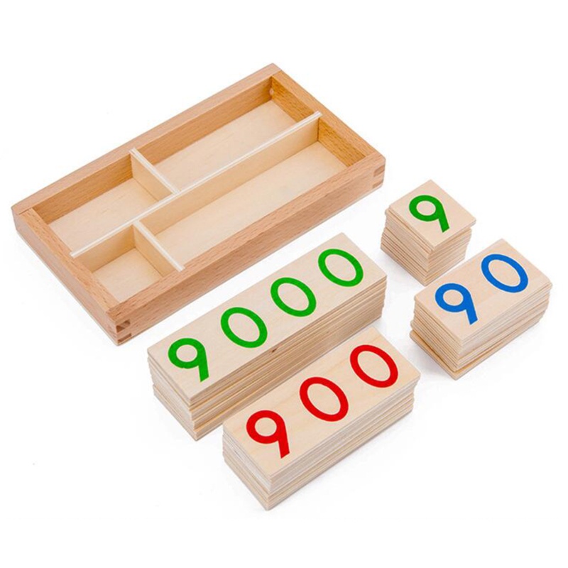Bộ Đồ Chơi Thẻ Gỗ Đánh Số 1-9000 Phát Triển Trí Tuệ Cho Trẻ Em