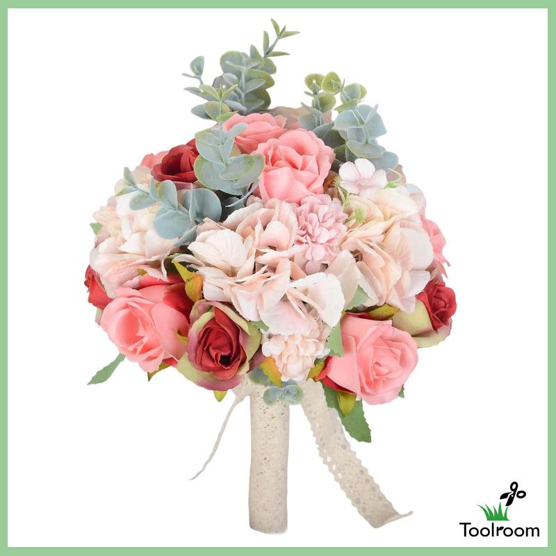 Bó Hoa Giả Handmade Trang Trí Tiệc Cưới