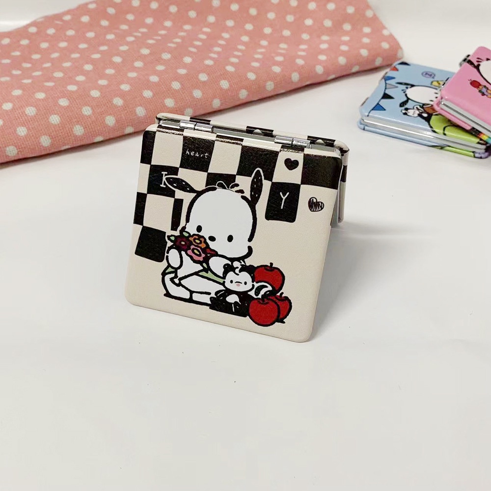 Gương Trang Điểm Mini Hai Mặt Hình Gấu / Dâu Tây / Cún Con Dễ Thương