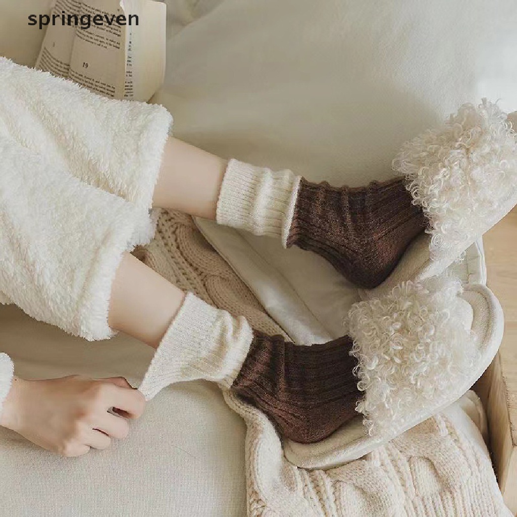 Vớ Lông Thỏ Dày Dặn Giữ Ấm Mùa Đông Màu Xám Hồng Phù Hợp Với Tất Cơ Bản Dành Cho Nữ