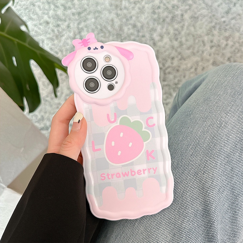 Ốp lưng iPhone Ốp Điện Thoại In Hình Cừu / Dâu Tây Hoạt Hình Cho iphone7 / 7plus / 8 / 8plus / x / xs / 11 / 12 / 13 / 14 / pro / max / plus / promax