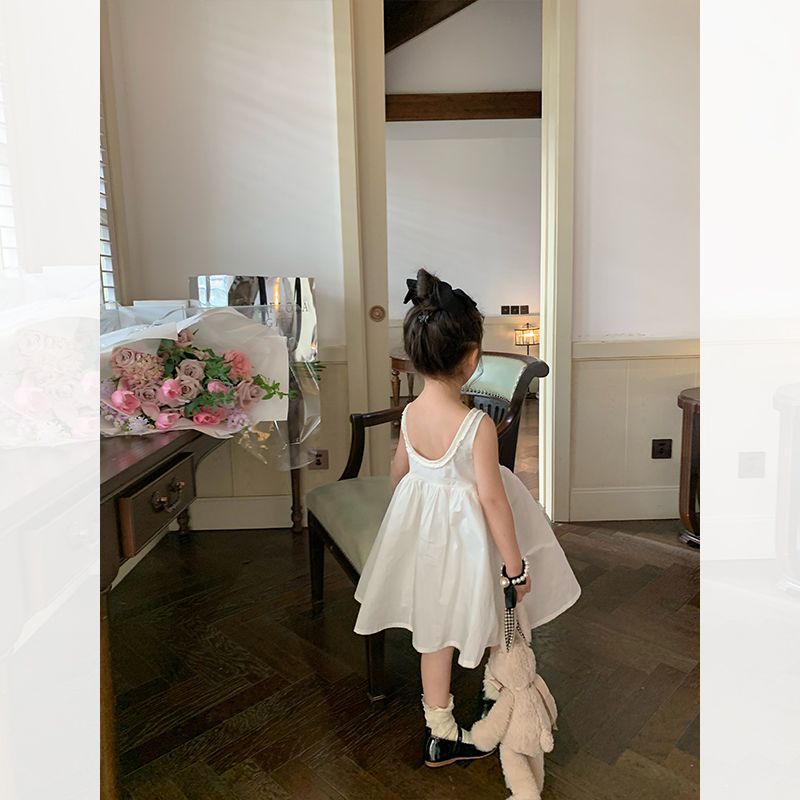 Đầm Công Chúa Không Tay Màu Trơn Phong Cách Hàn Quốc Thời Trang Mùa Hè Cho Nữ