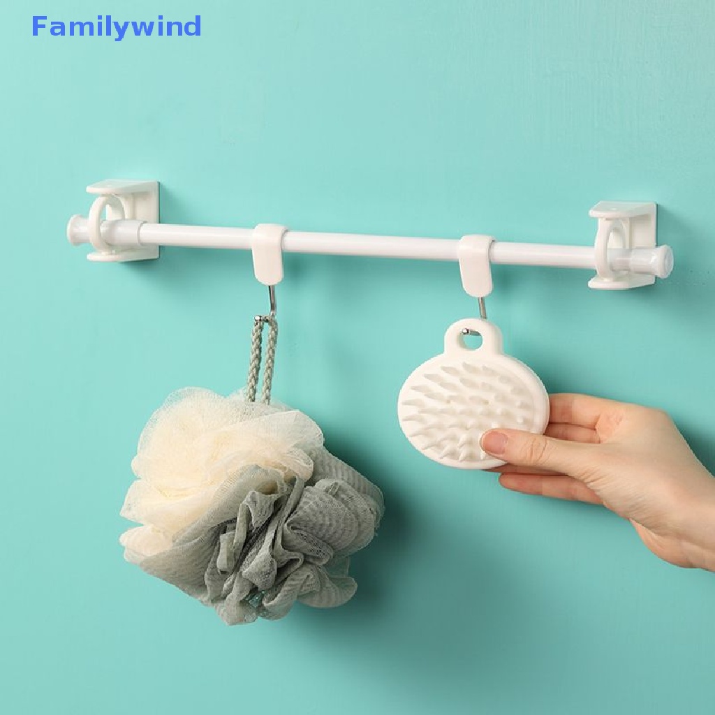 Set 2 Móc Treo Rèm Cửa Trong Suốt Tự Dính Có Thể Điều Chỉnh
