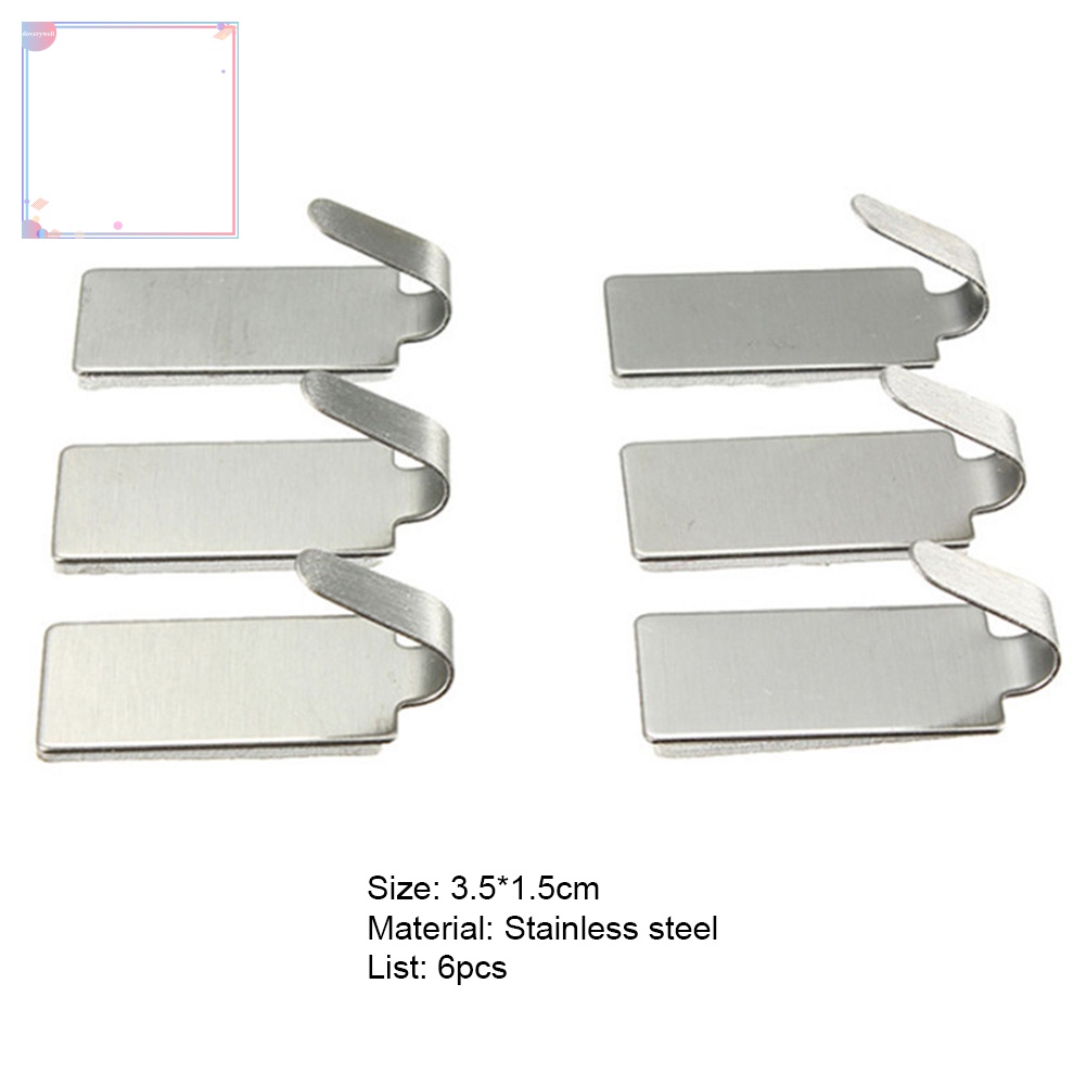 Set 6 Móc Treo Đồ Dán Tường Bằng Thép Không Gỉ Chất Lượng Cao