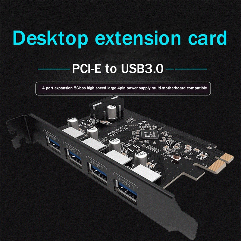 Card Mở Rộng ORICO PCI-E Sang USB3.0 4 Cổng Usb 3.0 Tốc Độ Cao Cho Máy Tính