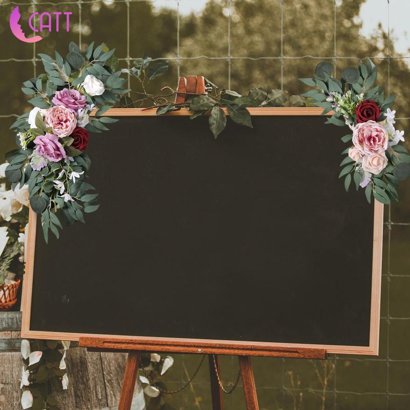 1 Vòng Hoa Hồng Giả Bằng Lụa Dùng Trang Trí Tiệc Cưới