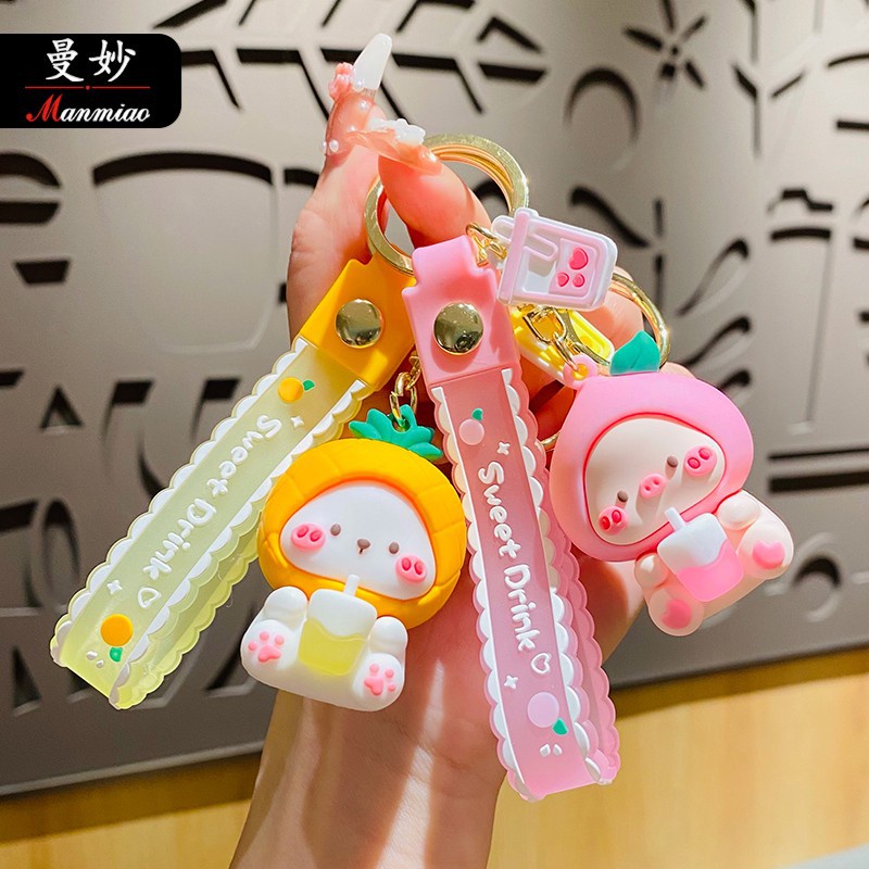 Móc Khóa Hình Búp Bê Nước Ép Cỡ Nhỏ Dễ Thương