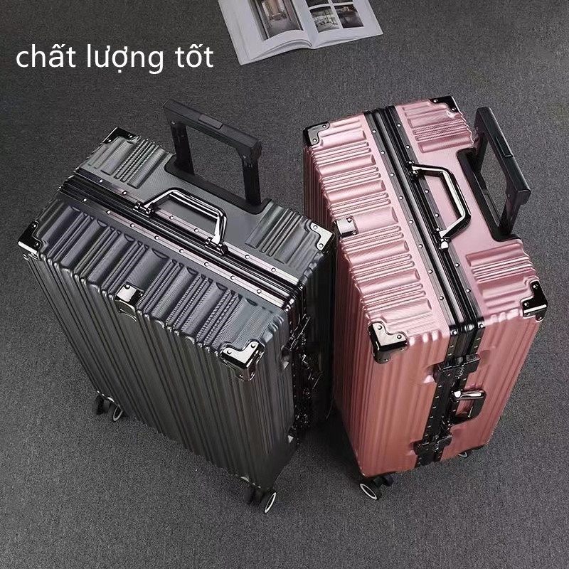 Vali khung nhôm khóa sập size 20 inch, nhựa ABS/PC cao cấp, bịt 4 góc kim loại chống va đập cực tốt