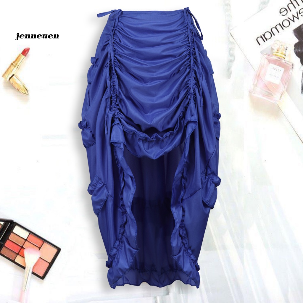 Chân Váy Maxi Lưng Cao Co Giãn Màu Sắc Trơn Dành Cho Nữ