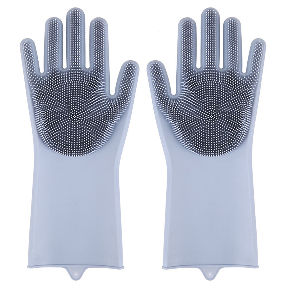 Găng Tay Chà Rửa Bằng Silicone Năm Ngón Có Thể Tái Sử Dụng