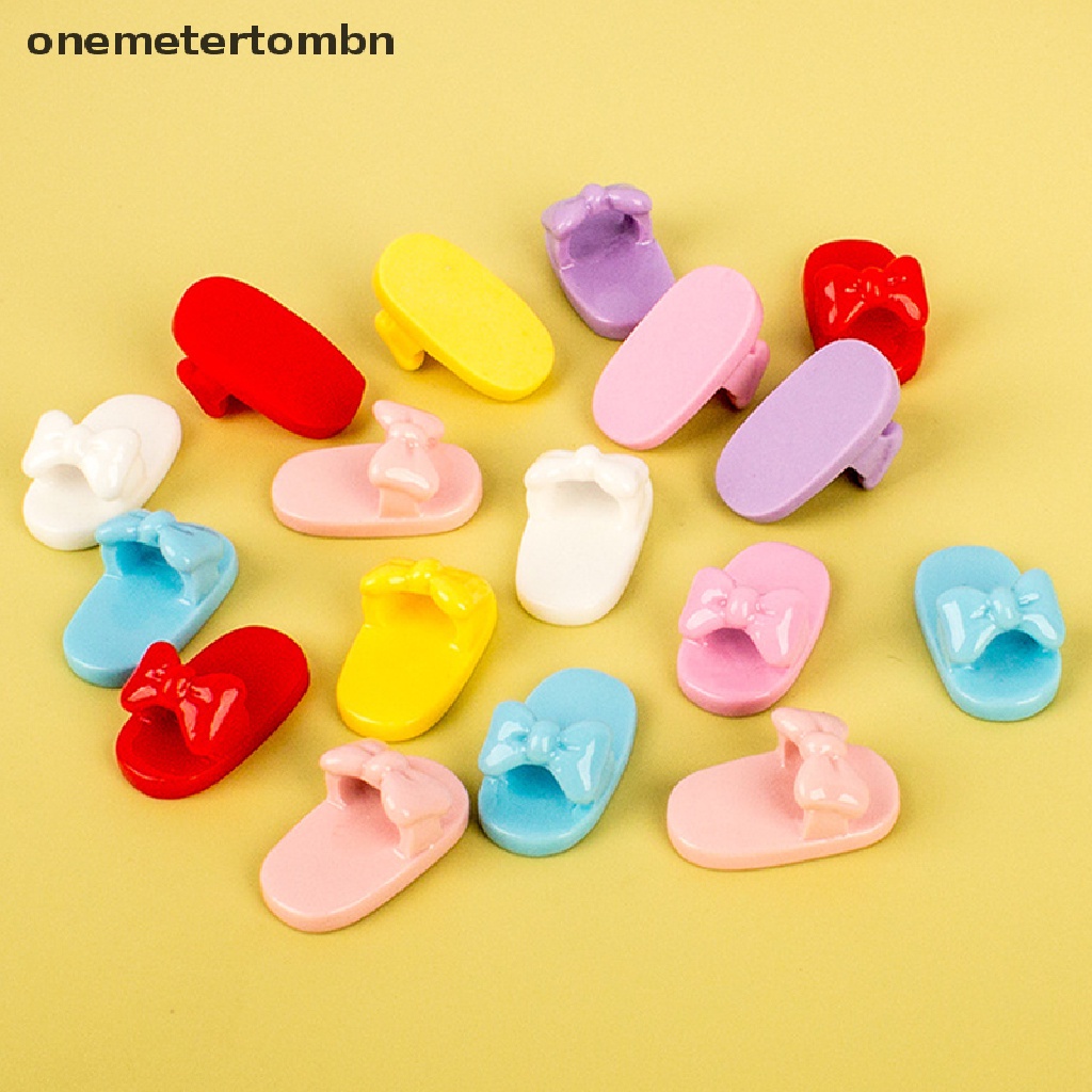 Set 10 Chiếc Dép Đi Trong Nhà Búp Bê Đính Nơ Xinh Xắn