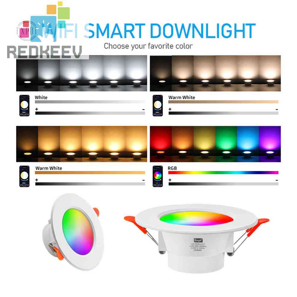 Đèn LED Âm Trần Nhiều Màu Sắc Cho Alexa Google Home