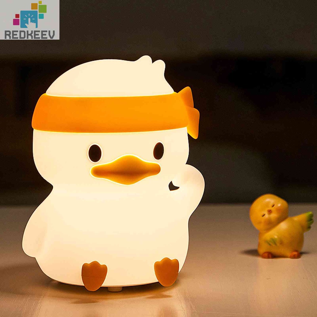 Đèn Ngủ Hình Vịt Bằng Silicone Mềm Nhiều Màu Trang Trí Nhà Ở / Văn Phòng