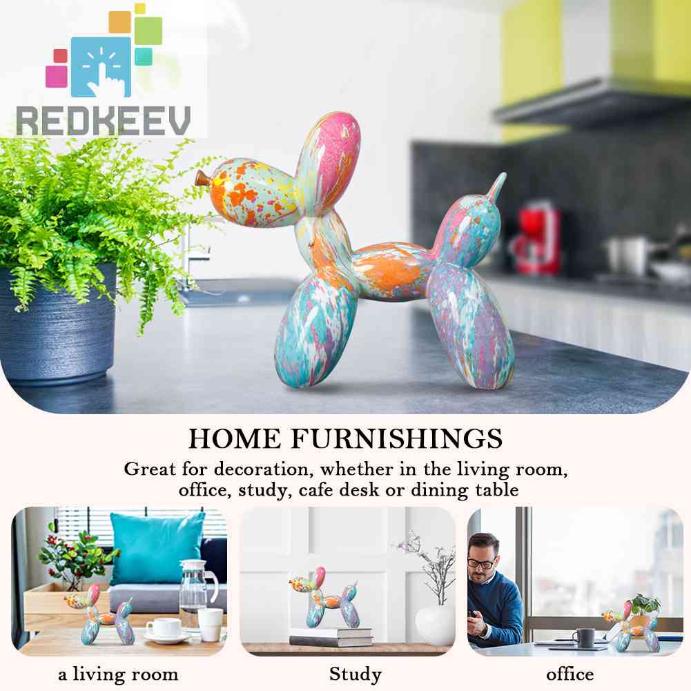 Chú Chó Nhựa Resin Điêu Khắc Thủ Công Trang Trí Phòng Khách