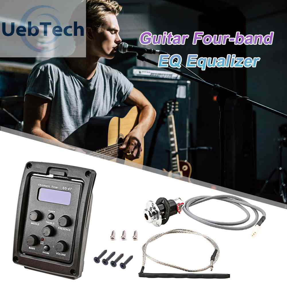 Bộ Cân Bằng EQ 4 Băng Tần Với Màn Hình LCD Cho Guitar Acoustic