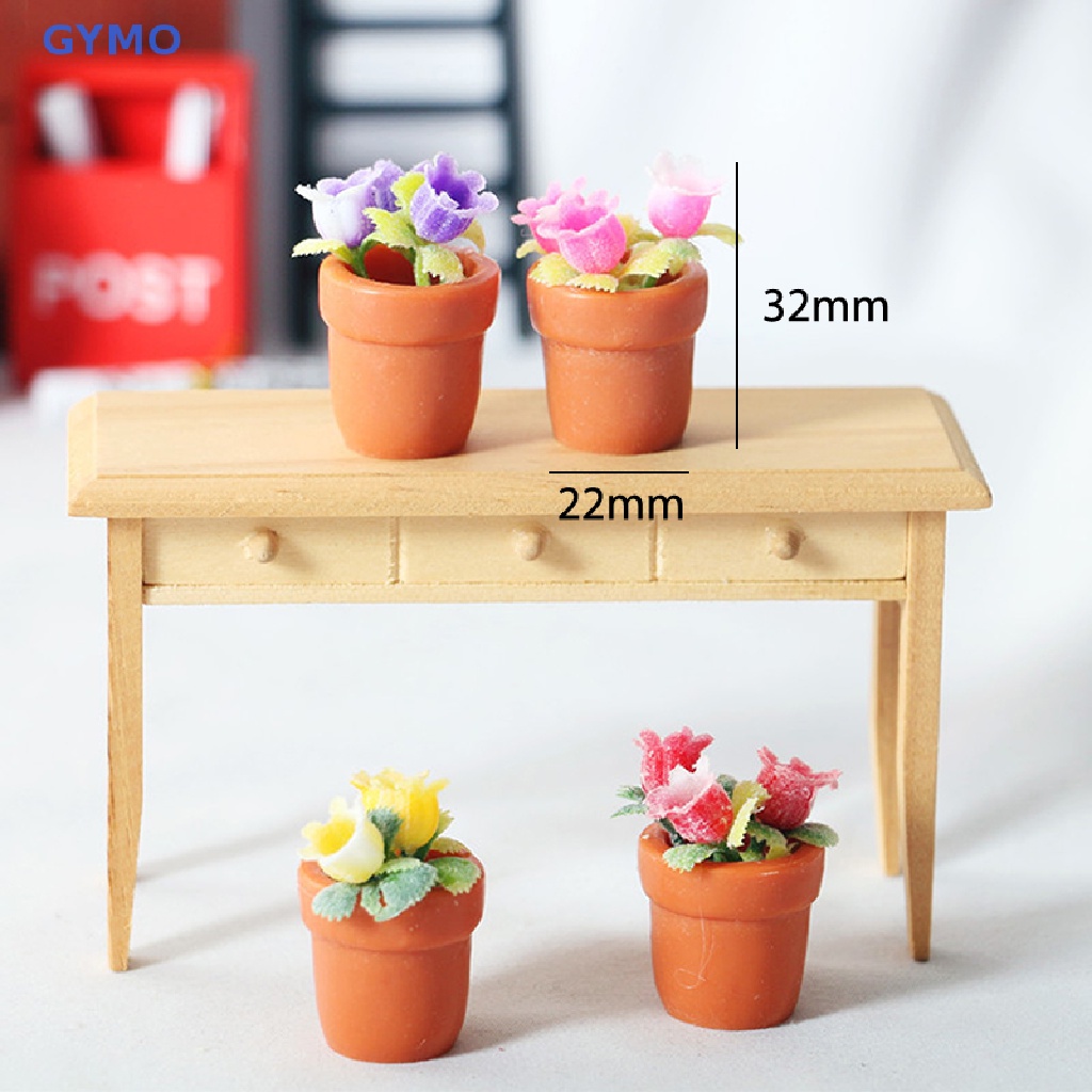 Set 4 Đồ trang trí Khu Vườn Thu Nhỏ Trang Trí Nhà Búp Bê Tỉ Lệ 1: 12