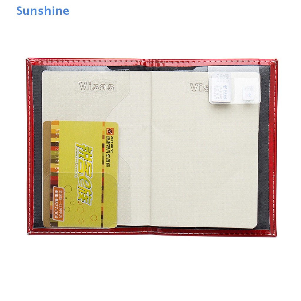 Ví Da PU Bóng Đựng Hộ Chiếu / Thẻ ID Chống Thấm Nước Màu Laser