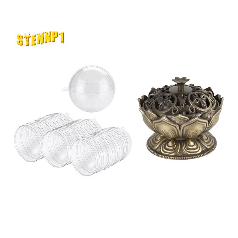 Đế Đốt Trầm Hương Hình Hoa Sen Handmade 1 Cái &amp; 24 Chiếc DIY 80mm