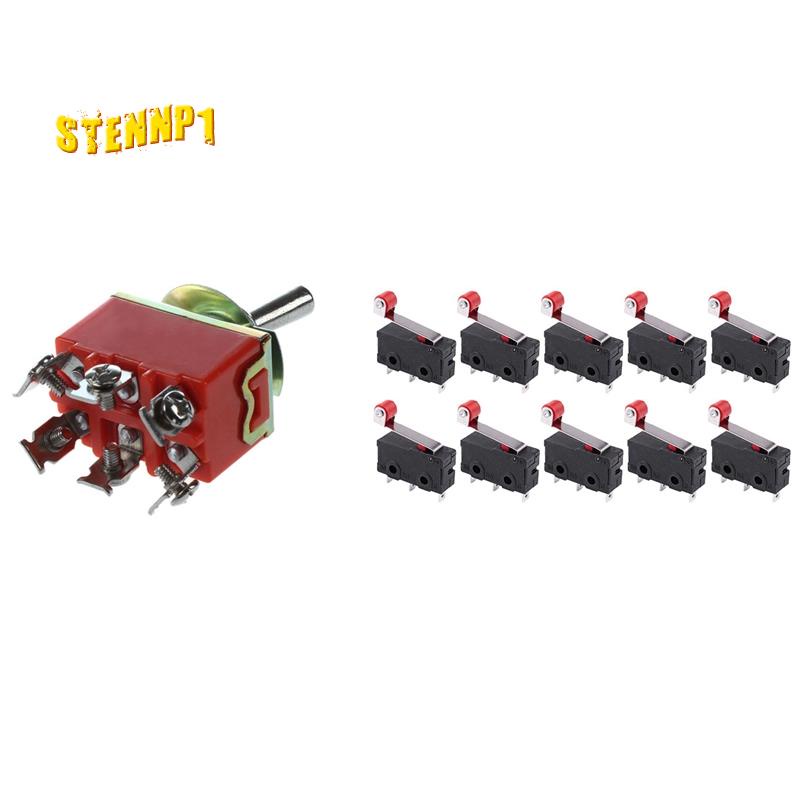 Công Tắc Đòn Bẩy 3 Chiều on-Off-on 250V 15A Kèm 10 Cần Gạt