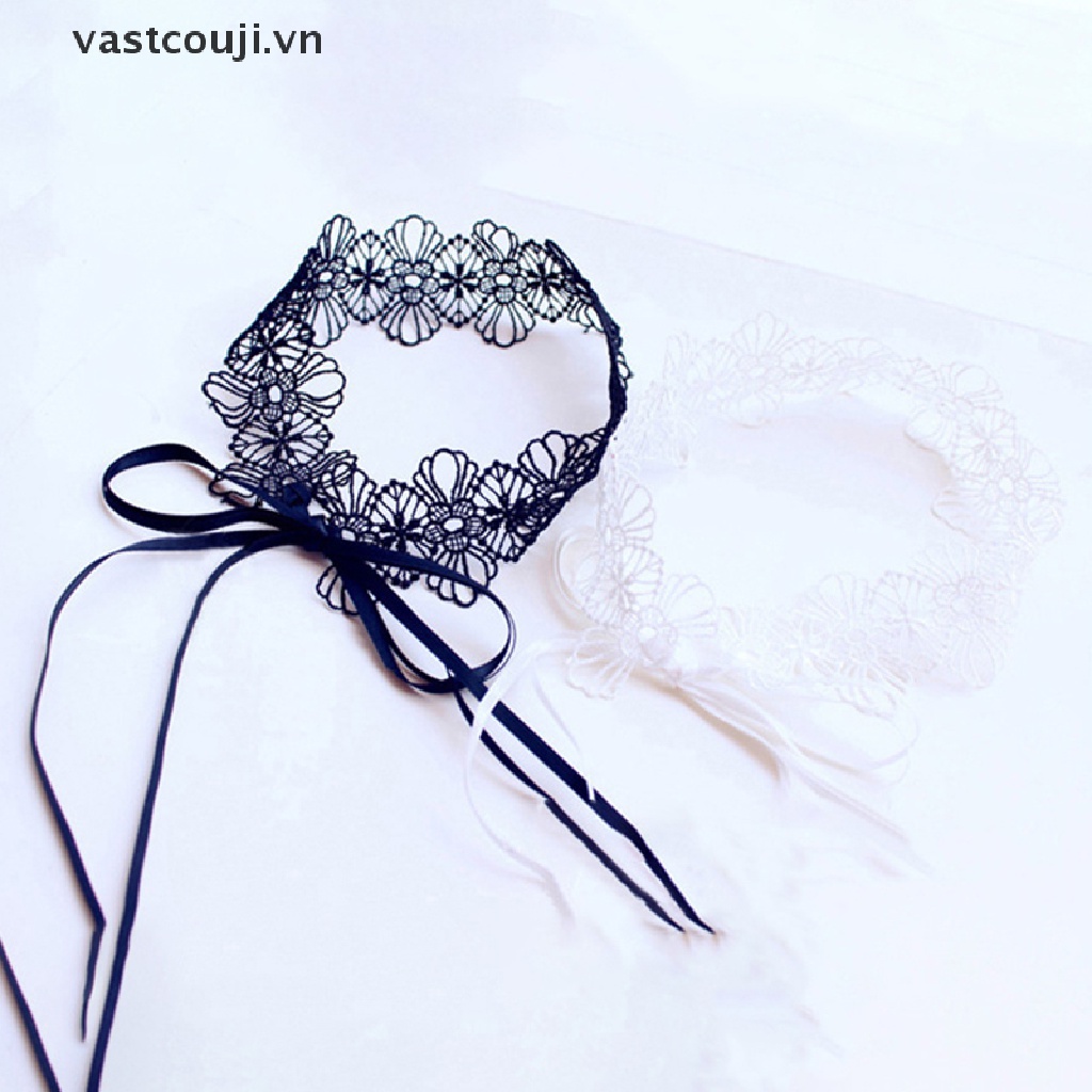 Vòng Cổ Choker Ren Có Thể Điều Chỉnh Phong Cách Gothic Ngọt Ngào Dễ Thương Cho Nữ