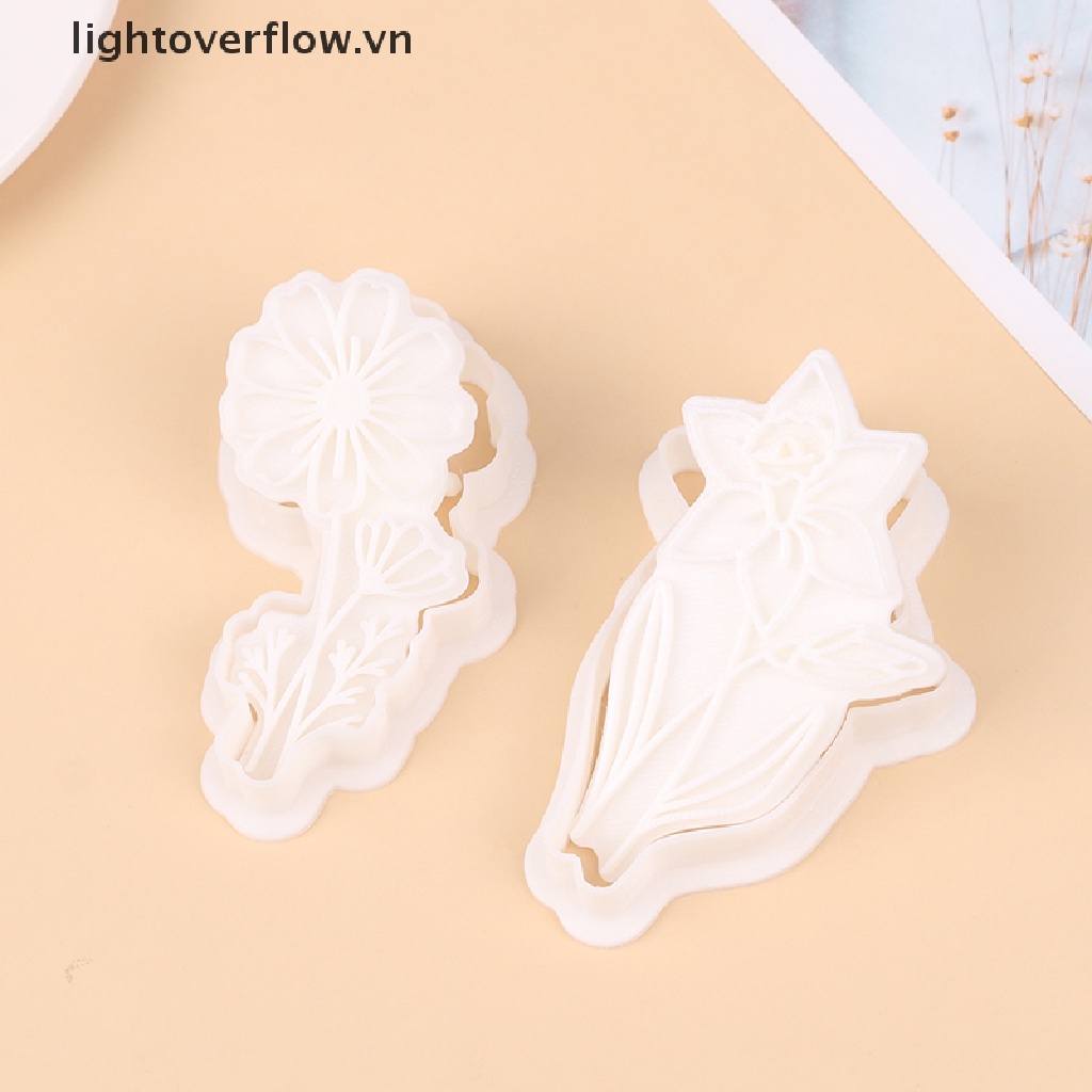 Khuôn Nhấn Tạo Hình Hoa Trang Trí Bánh Quy