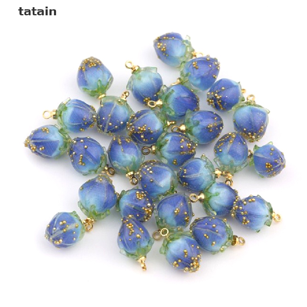 Mặt Dây Chuyền Hình Trái Dâu 3D Bằng Nhựa Resin Làm Bông Tai Diy