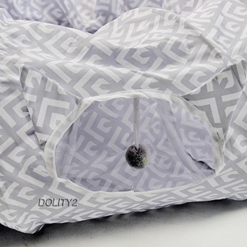 [Dolity2] Giường Ống Chui Có Bóng Treo Đồ Chơi Gấp Gọn Được Cho Mèo