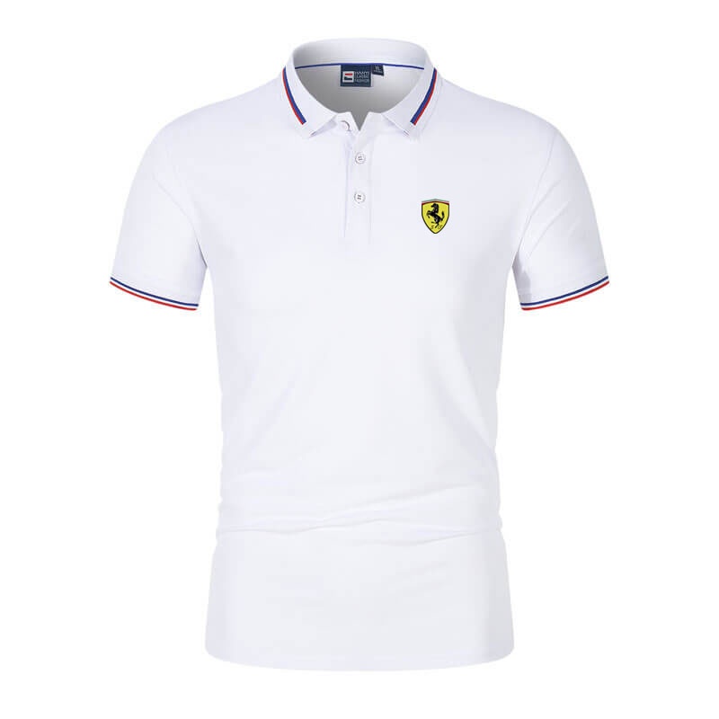 Áo Thun Polo In Logo Xe Hơi Ferrari Thời Trang Mùa Hè Cho Nam