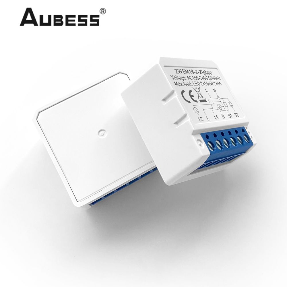 Aubess Công Tắc Điều Khiển Kép Bật Tắt Zigbee 1/2/3/4 Chiều Mô-đun Điều Khiển Từ Xa Mini Graffiti Thông Minh