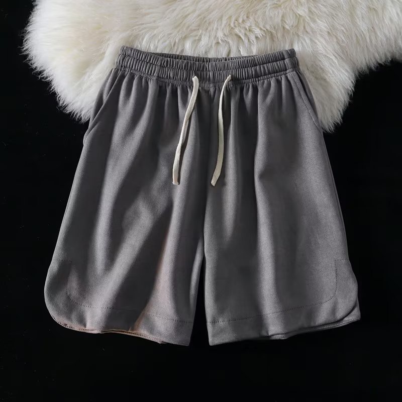 Quần Lửng Da Lộn Ống Rộng Phong Cách Đường Phố Mùa Hè Cho Nam