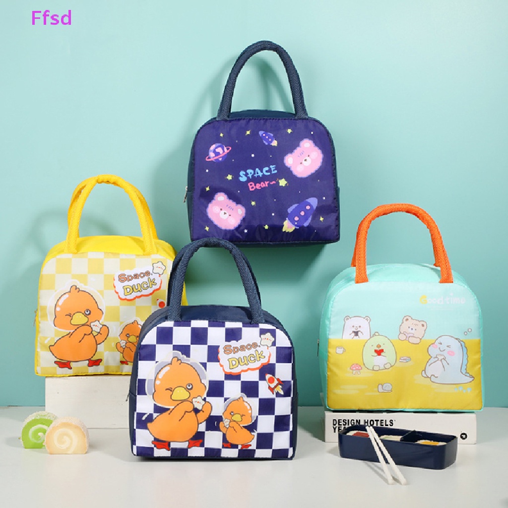 {Ffsd} Túi Tote Xách Tay Đựng Hộp Cơm Trưa Vải Oxford Cách Nhiệt Không Thấm Nước Hữu Ích