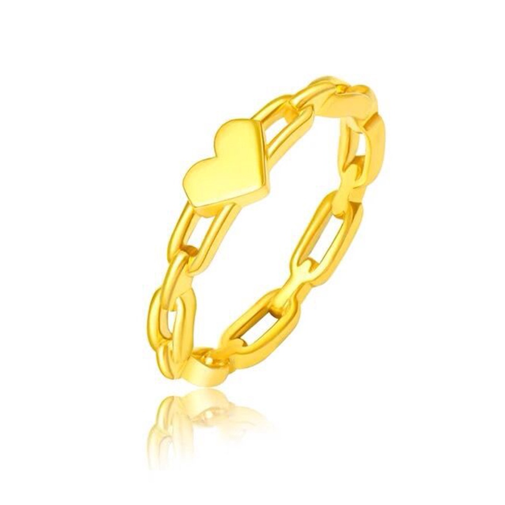 Nhẫn Hình Trái Tim Nhỏ Mạ Vàng Không Gây Dị Ứng Thời Trang Cho Nữ